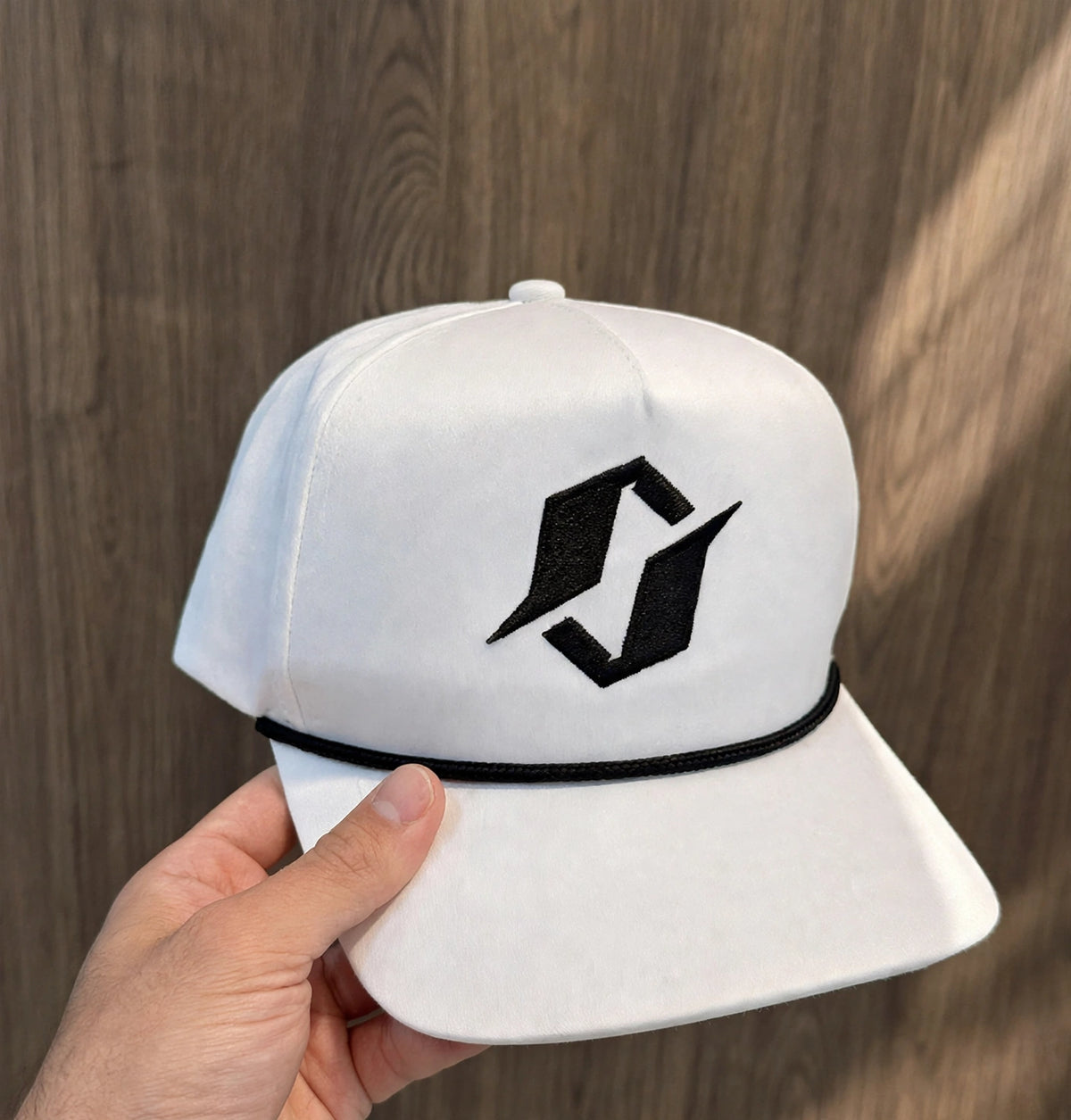 White Omnis snapback hat